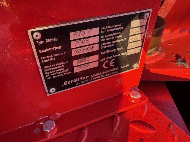 Schaffer 870T bj2005 Shovel Telescoop Verreiker Telelader