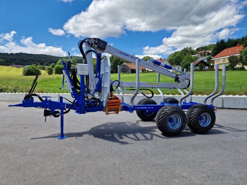 Scandic ST-8 Rückewagen 7,9m Kran 550kg Hubkraft Drehhebelsteuerung l