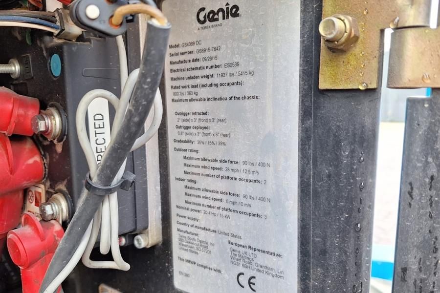 Genie GS4069DC Electric, 14m Working Height, 363kg Capac