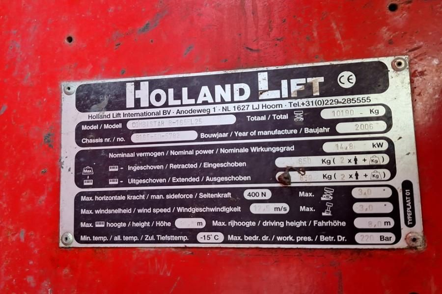 Holland Lift Combistar B-165EL25 Electric, 18.5m Working Height