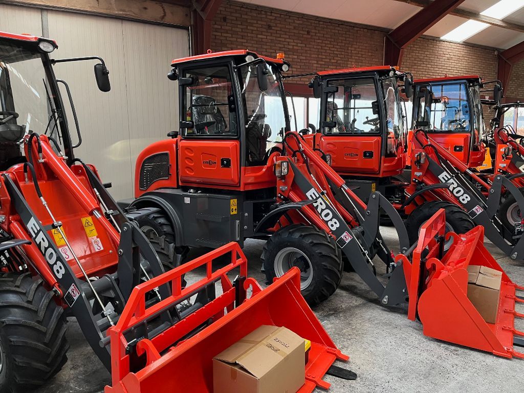 Nieuwe EVERUN ER08 Shovel / kniklader compleet met bak en vorken