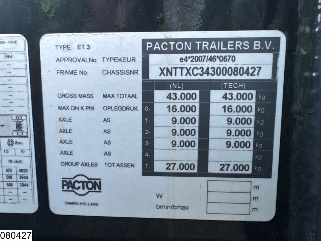 Pacton Container 20 / 30 / 40 / 45 ft, Extendable