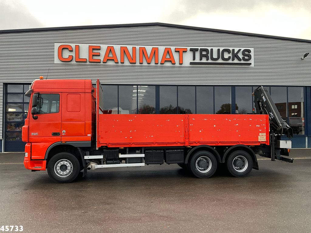 DAF FAT 105 XF 460 6x4 Manual Full Steel Hiab 16 Tonmeter laadkraan