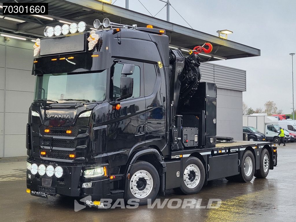 Scania S660 8X2 HMF 9520OK-RCS Crane Kran Fifth wheel Full Air Lift+steering axle
