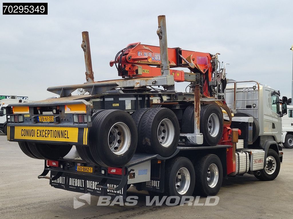 Scania R R580 6X4 NL-Truck Diebolt D28.81 Kran Crane Holztransport + Dolly Retarder Euro 6