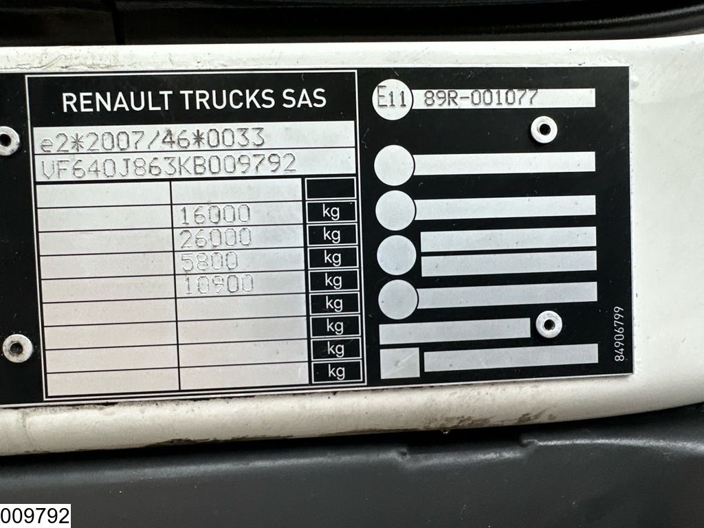 Renault D 16 280 EURO 6, BDF