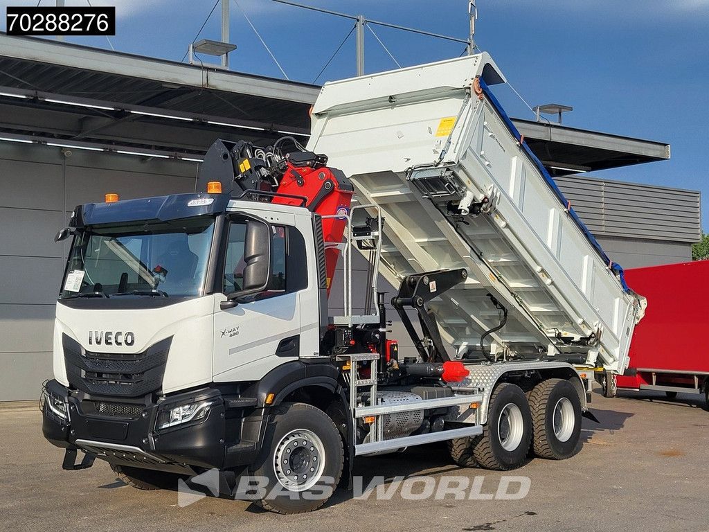 Iveco X-Way 480 6X4 NEW! HMF 2243Z-RCS Z-Crane kran 12m3 KH-Kipper Retarder Big-Axle