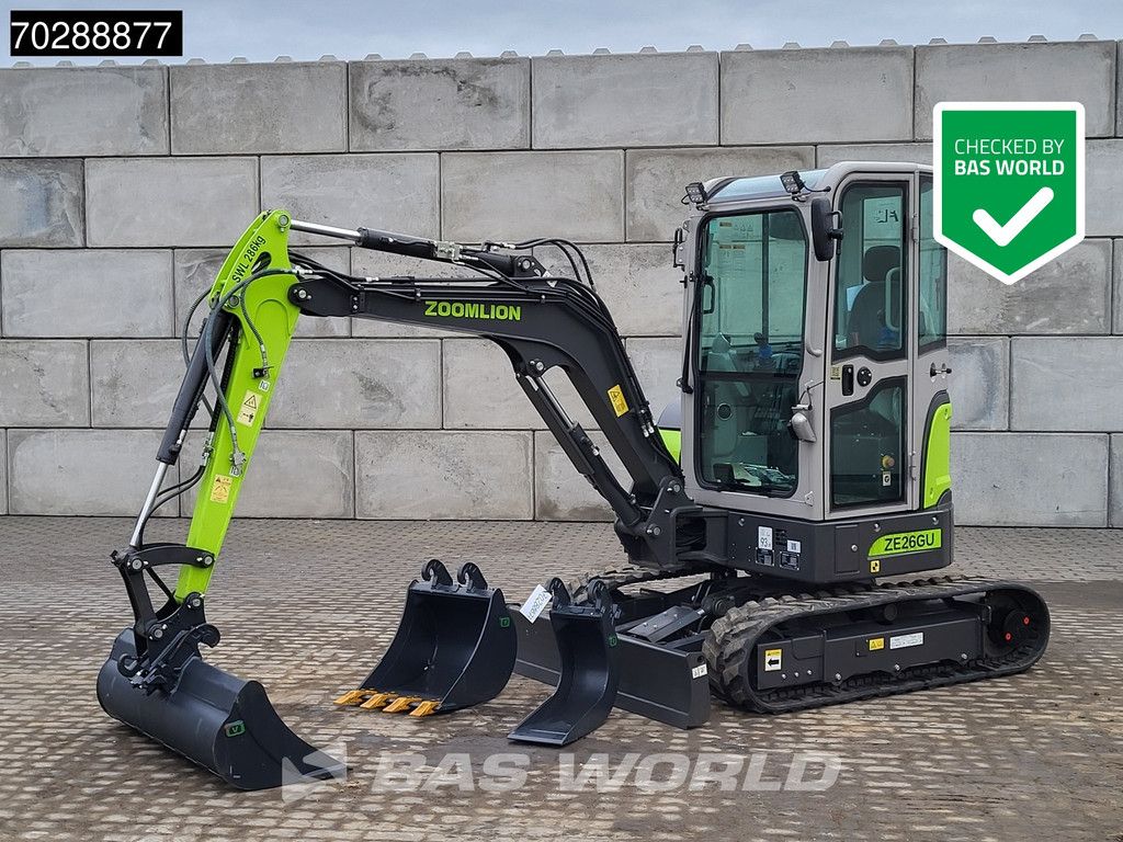 Zoomlion ZE26 GU Fabrieksgarantie- CW+3 Bakken - Kubota Motor