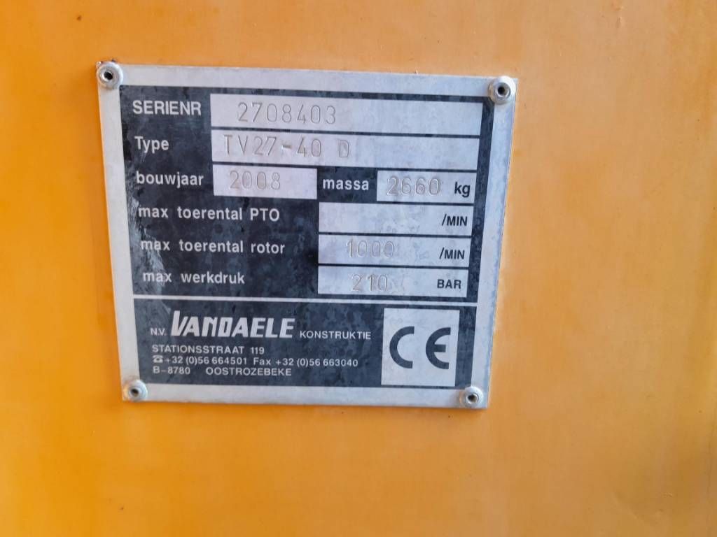 Vandaele TV 27-40 houtversnipperaar snipperaar hakselaar