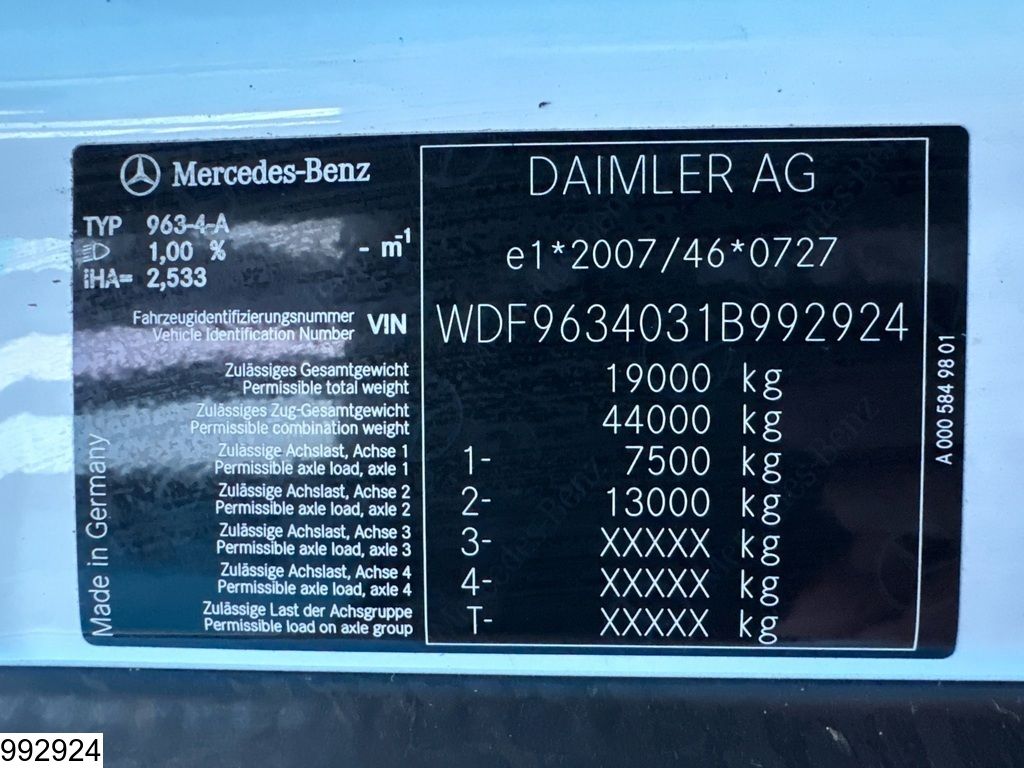 Mercedes Actros 1845 EURO 6, Standairco