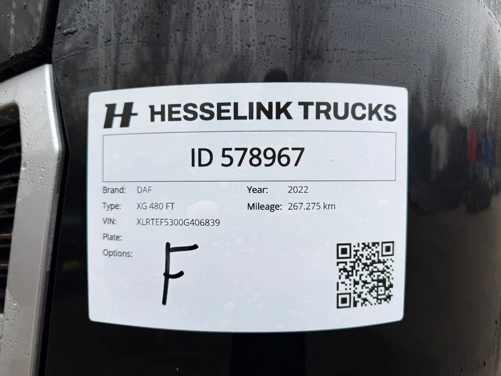 DAF XG 480 Retarder LED 2x tank Standairco PTO-Prep 267.270KM!