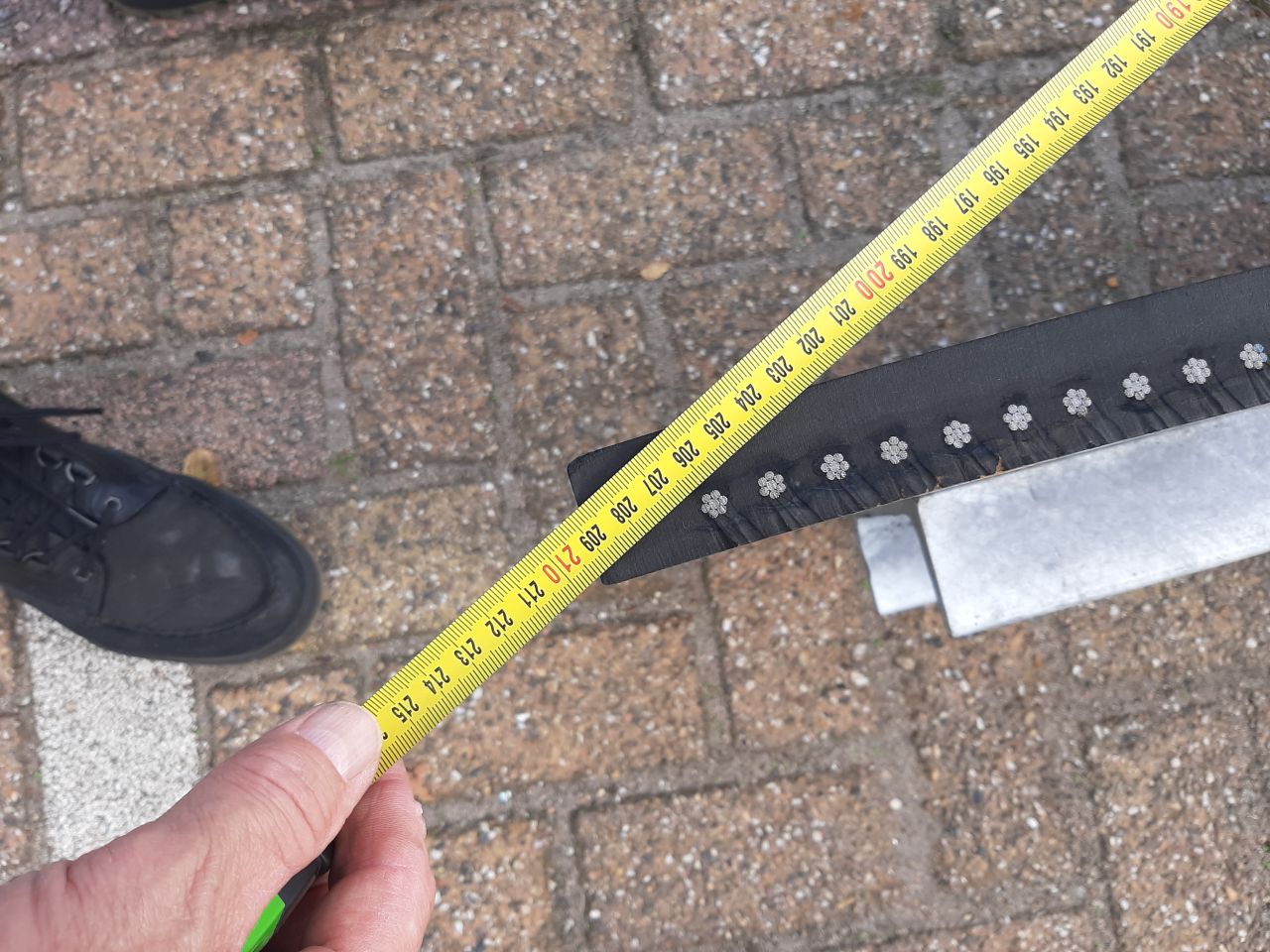 Rubberschuif, mest / sneeuwschuif GiANT aansluiting 2,10m