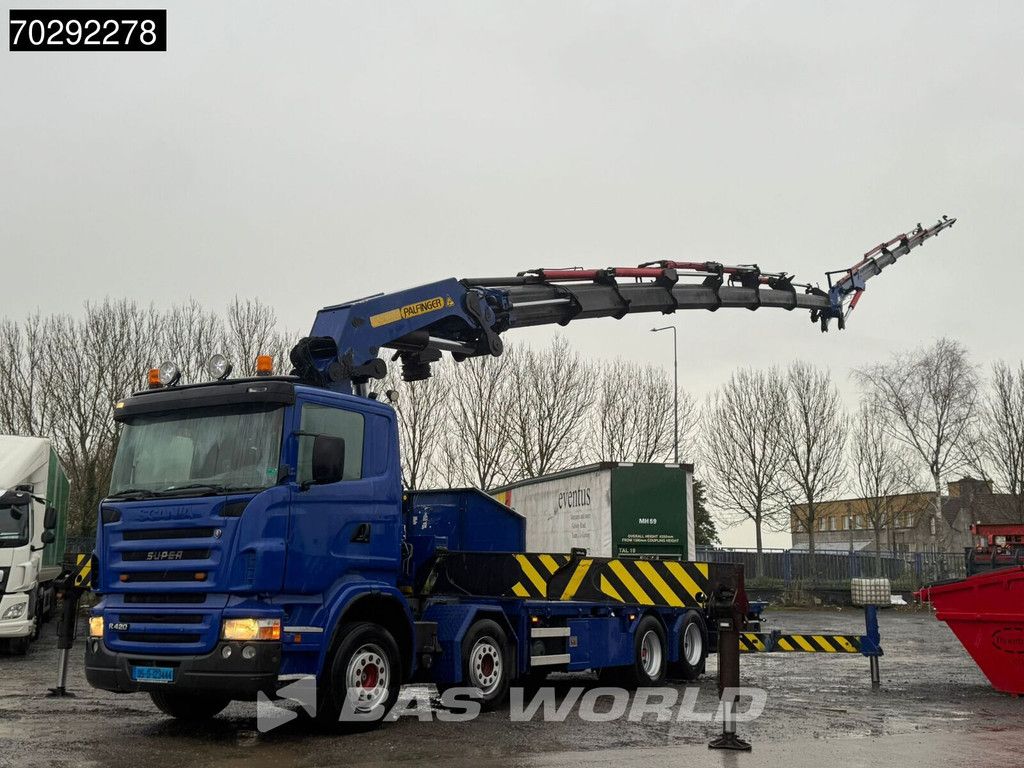 Scania R420 8X2 Palfinger PK100002 Crane Kran + PJ170 JIB Lift Axle Euro 4