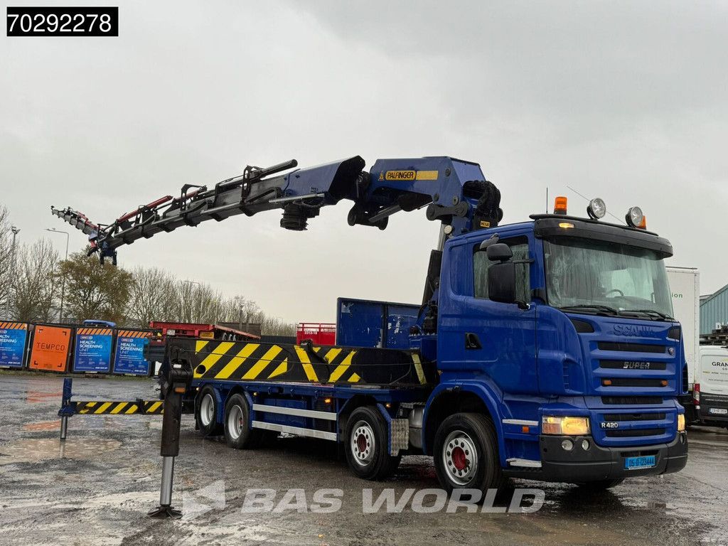Scania R420 8X2 Palfinger PK100002 Crane Kran + PJ170 JIB Lift Axle Euro 4