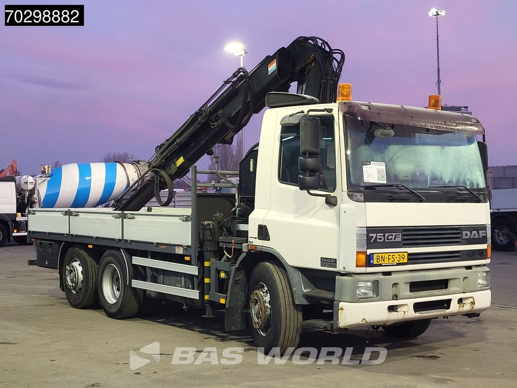 DAF CF 75CF.250 6X2 HIAB 190W3 Crane Kran Remote Rotator Steering Axle Automatic Euro 3