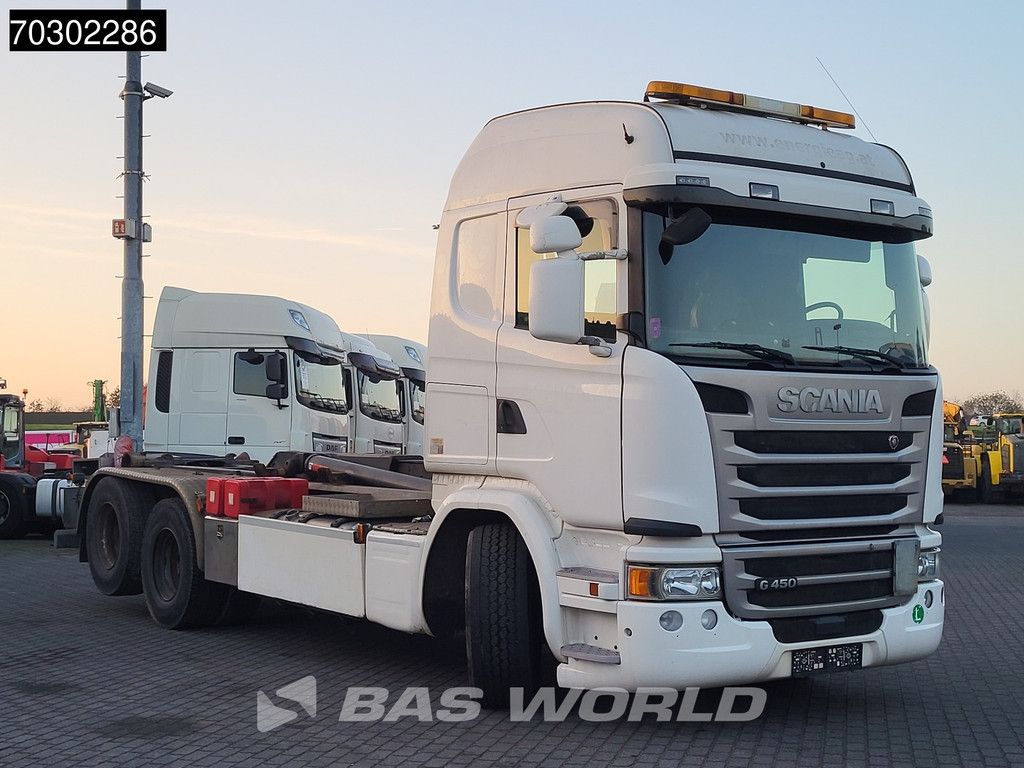 Scania G450 6X2 HIAB XR21Z59 containersystem 3-pedals Retarder Lift-Axle Euro 6