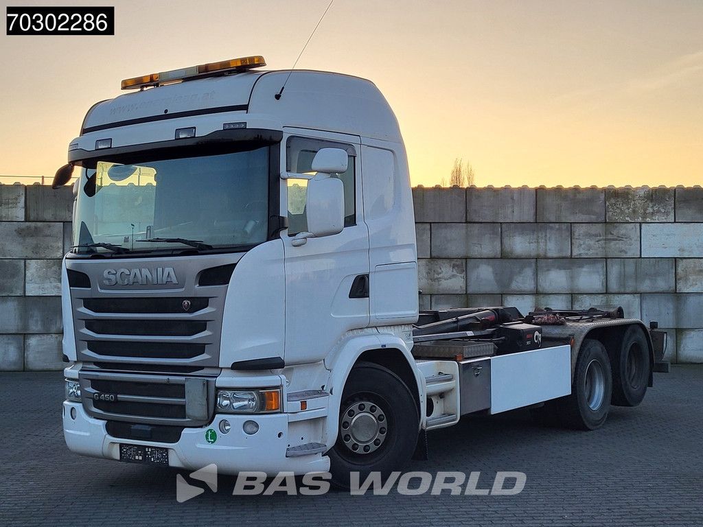 Scania G450 6X2 HIAB XR21Z59 containersystem 3-pedals Retarder Lift-Axle Euro 6