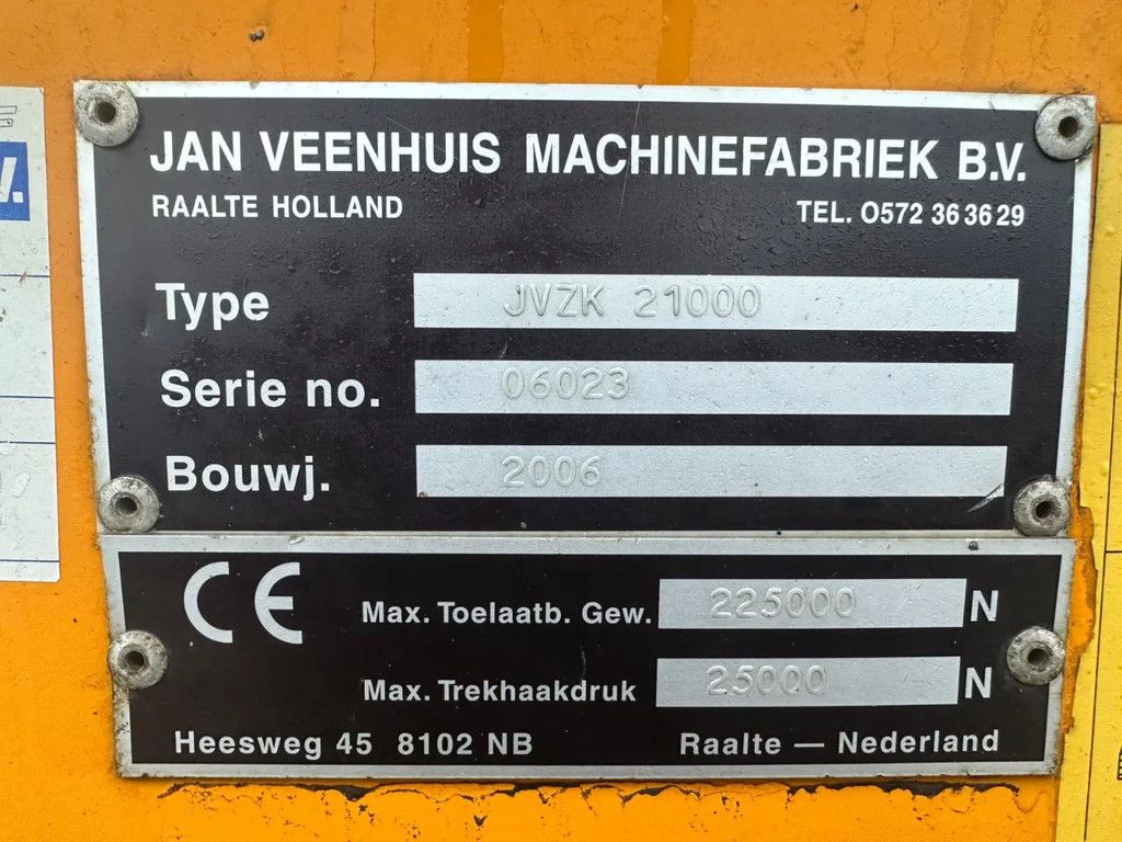 Veenhuis JVSK 21000 Grond dumper Kipper