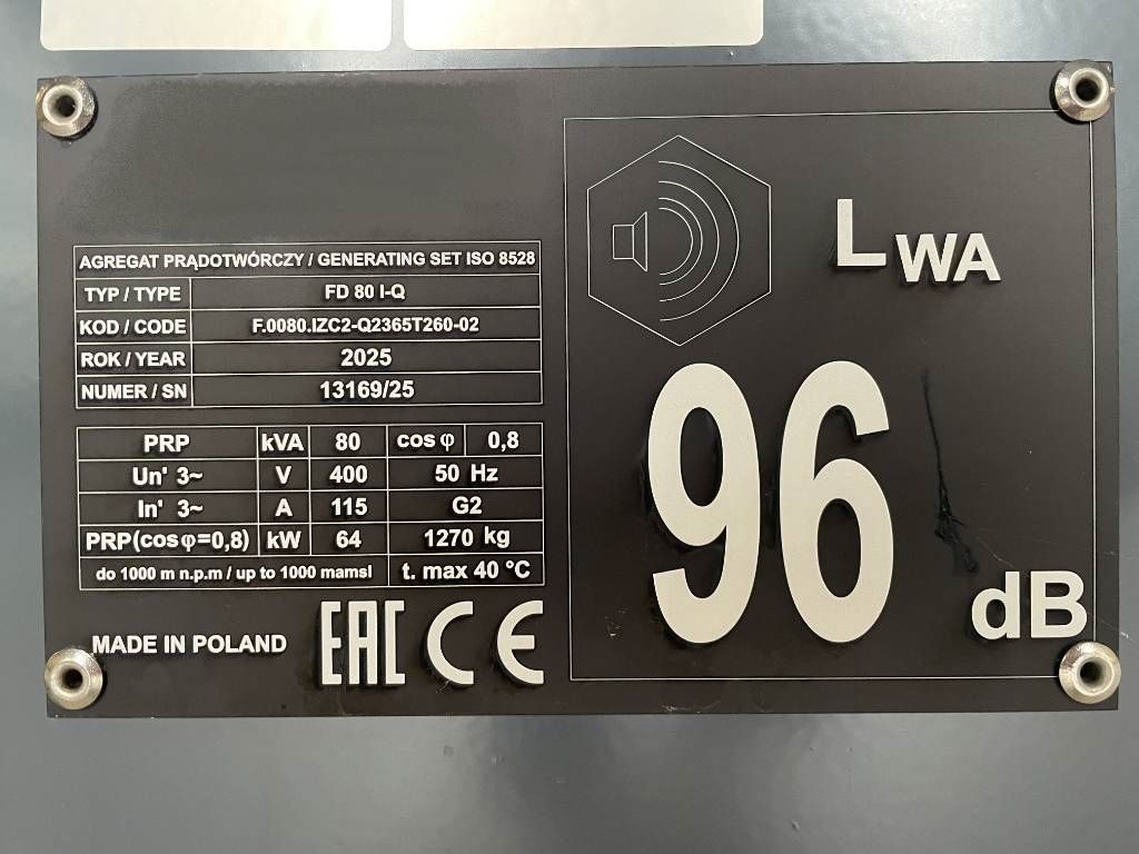 Iveco NEF45SM3 - 85 kVA Generator - DPX-17551