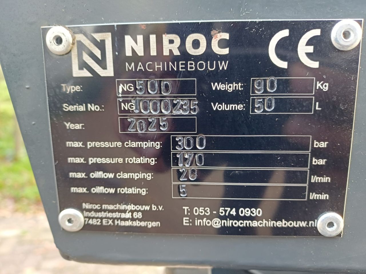 Niroc Sloopsorteer grijper NG50D 1-2ton