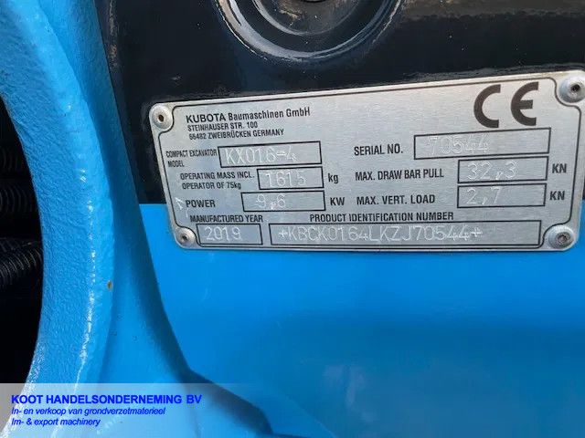 Kubota KX 016-4 572 uur!! 4 Buckets (TOP)