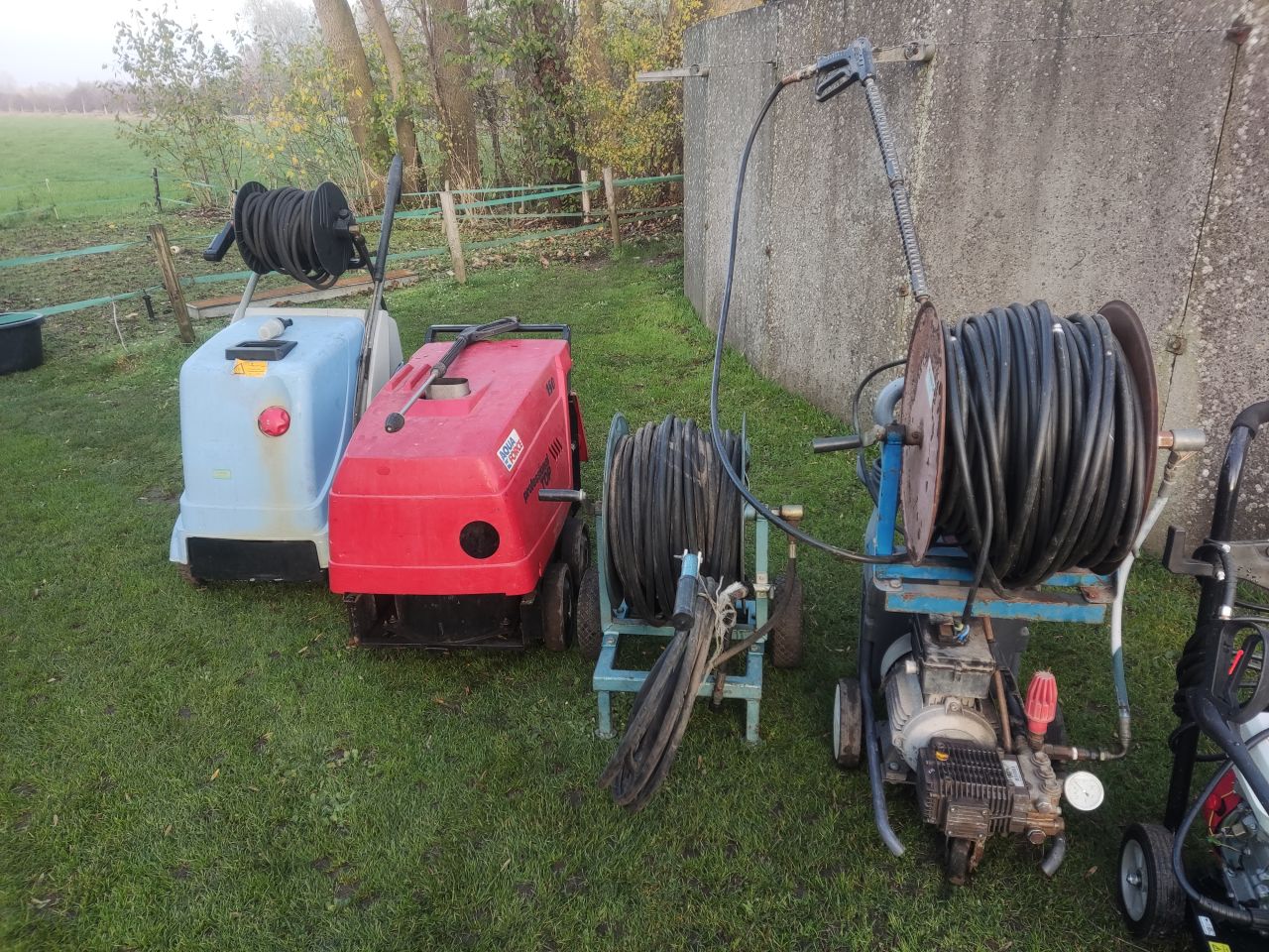 16 hogedrukreinigers (Kranzle, Karcher, etc.), ingeruild.