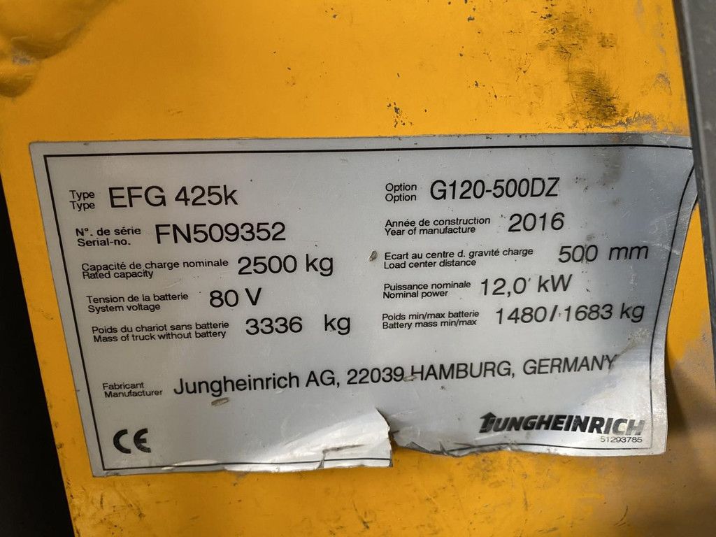 Jungheinrich EFG 425K MH16083-A