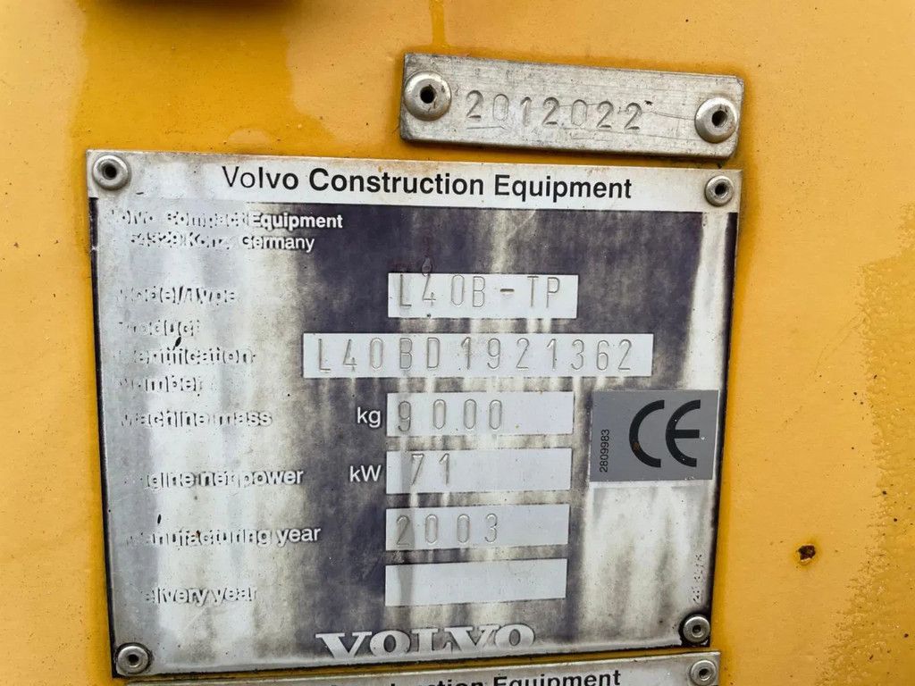 Volvo L40B-TP Shovel Loader