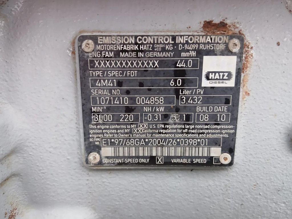 BBA BA80H D285 HATZ 4M41