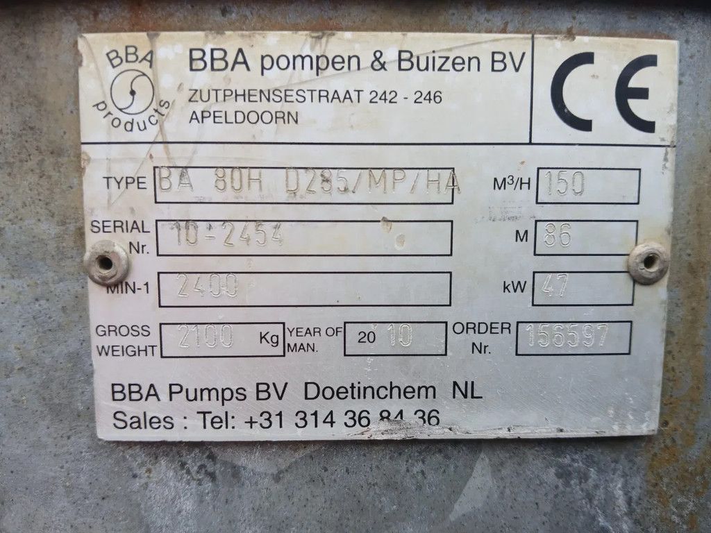 BBA BA80H D285 HATZ 4M41