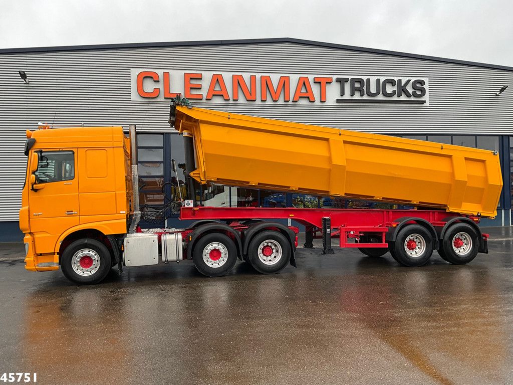 DAF FTG XF 530 6x2 Euro 6 ZF Intarder Kiphydrauliek + OVA 2-assige kipoplegger 32m³