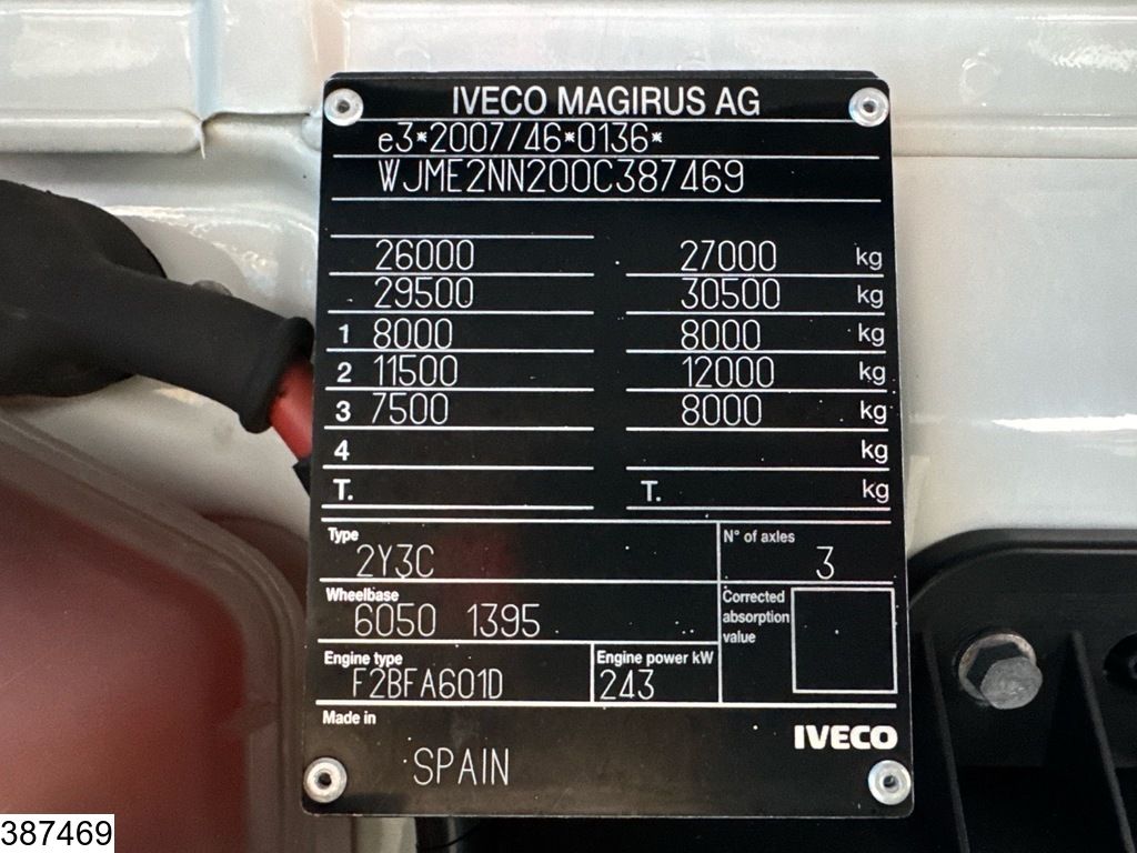 Iveco Stralis 330 CNG 6x2, EURO 6, Retarder, Frigoblock, Dhollandia