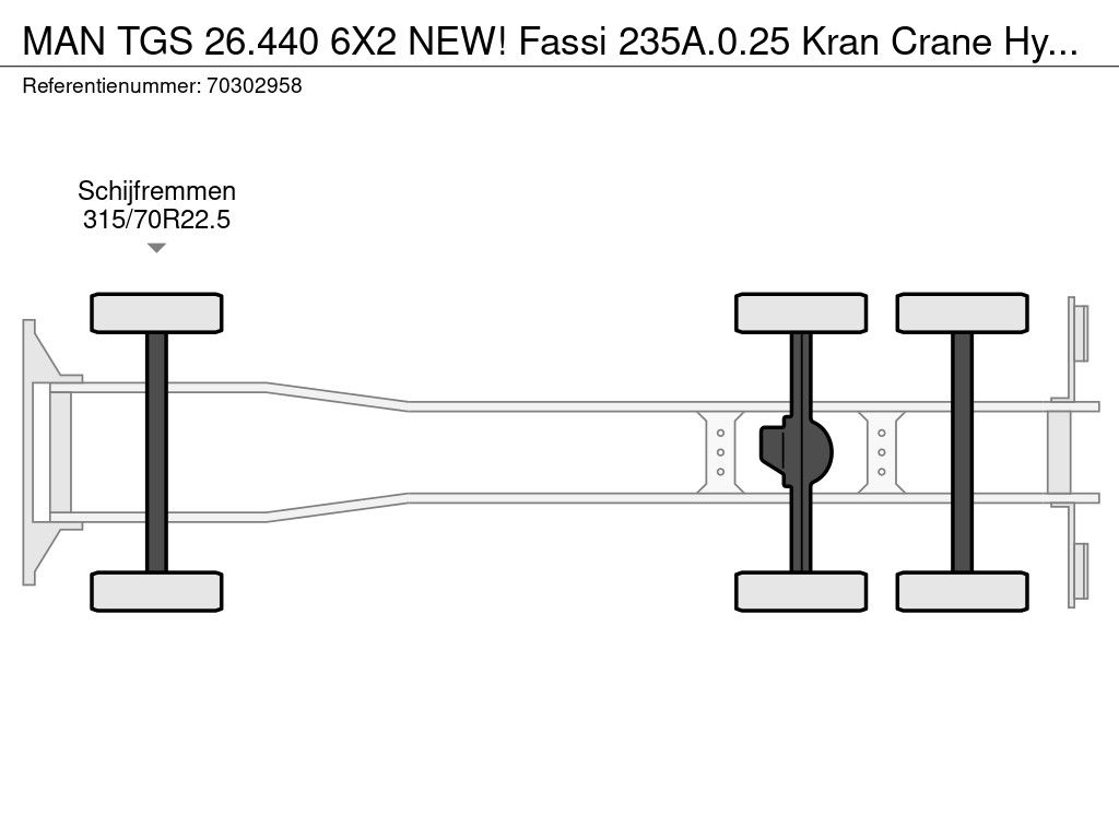 MAN TGS 26.440 6X2 NEW! Fassi 235A.0.25 Kran Crane Hyva 20-57-S Euro 6