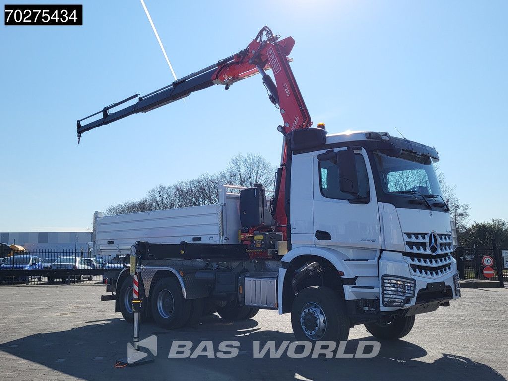 Mercedes Arocs 3348 6X6 NEW Fassi F255A.2.24 Kran Crane 3-way tipper Navi Euro 6