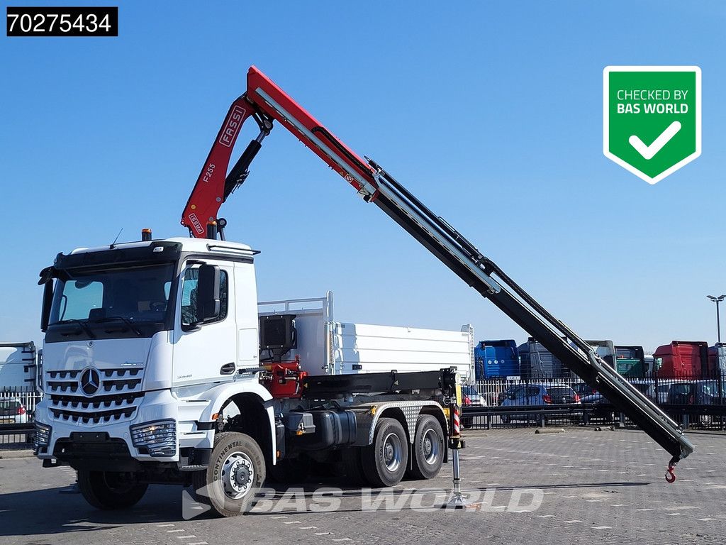 Mercedes Arocs 3348 6X6 NEW Fassi F255A.2.24 Kran Crane 3-way tipper Navi Euro 6