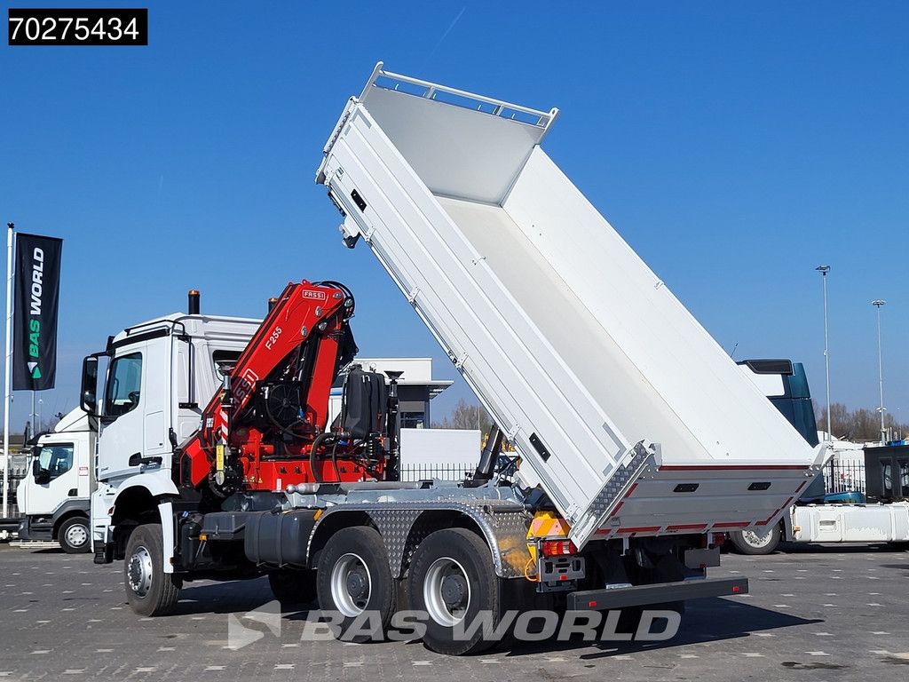 Mercedes Arocs 3348 6X6 NEW Fassi F255A.2.24 Kran Crane 3-way tipper Navi Euro 6