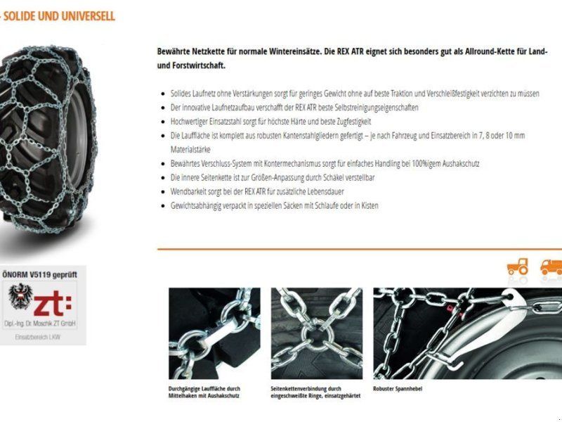 Rex ATR 8mm Netzkette zu 540/65R24