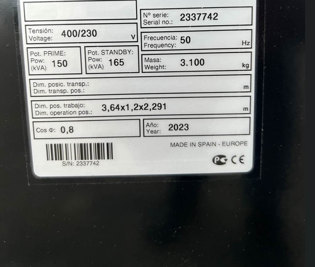 Deutz TCD6.1L6 - 165 kVA Stage V Generator - DPX-19014