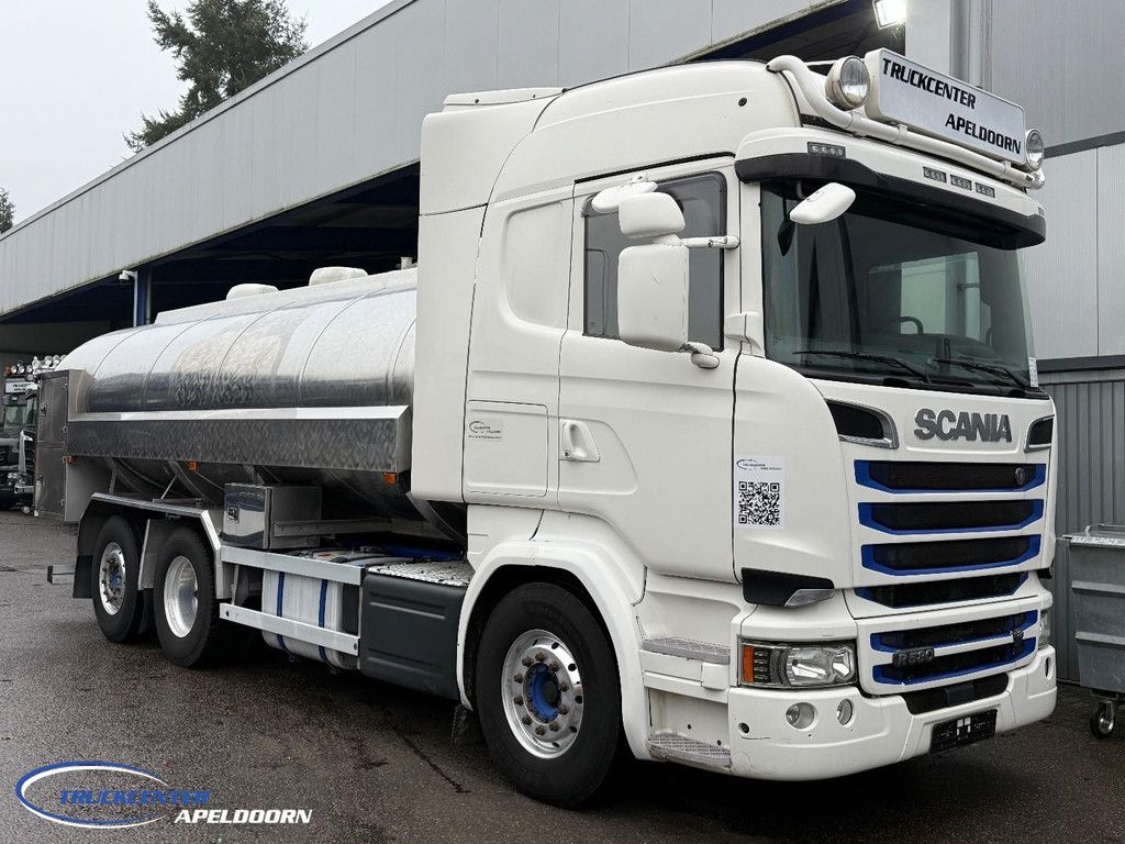 Scania R580 V8 Retarder, Steering axle, 15000 liter stainless steel tank TC11250