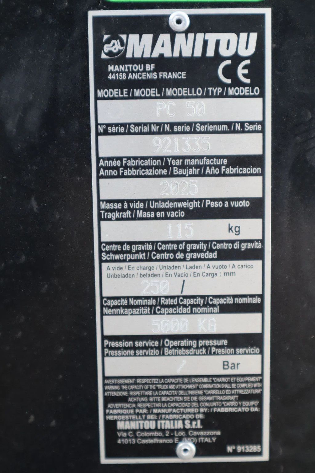 Manitou PC50 | JIB | HOOK | HOIST HOOK | 5 TON | NEW / UNUSED
