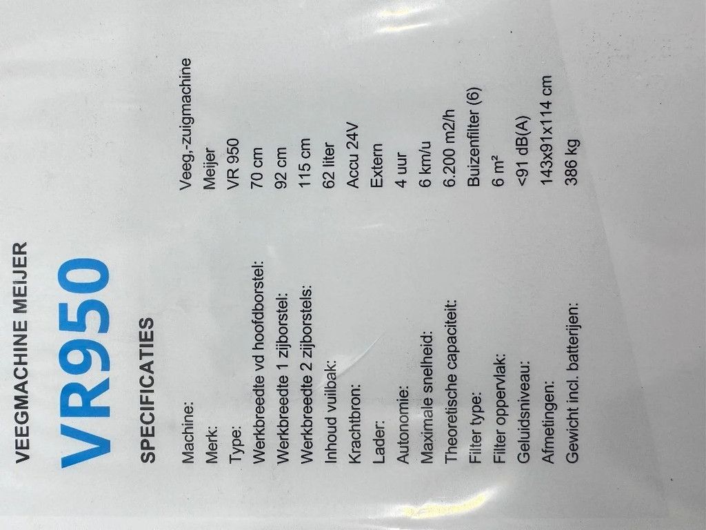 Diversen MEIJER VR950