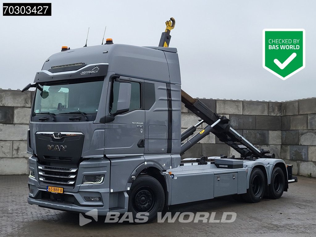 MAN TGX TGX 28.640 6X2 NL-Truck APK Hyva 26-60-S containersystem Lift-axle Automatic Euro 6