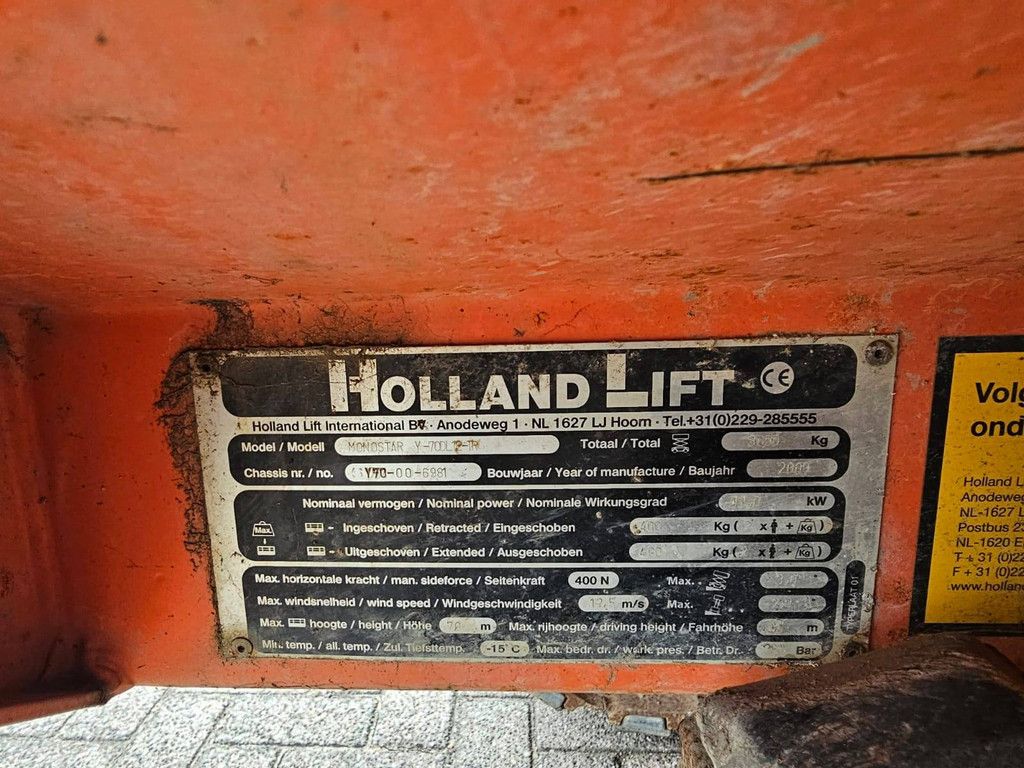 Scherenhebebühne Hollandlift Monostar Y-700DL12-TR Diesel 9m 2000