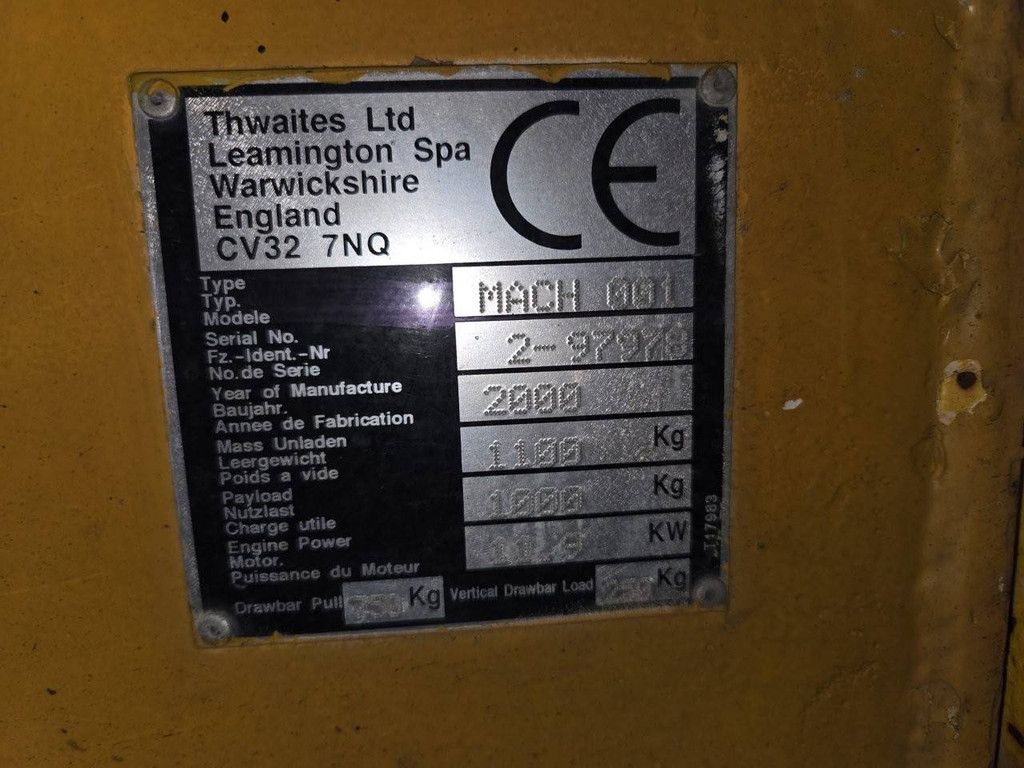 Wheel dumper Thwaites Mach 001 Diesel 2000