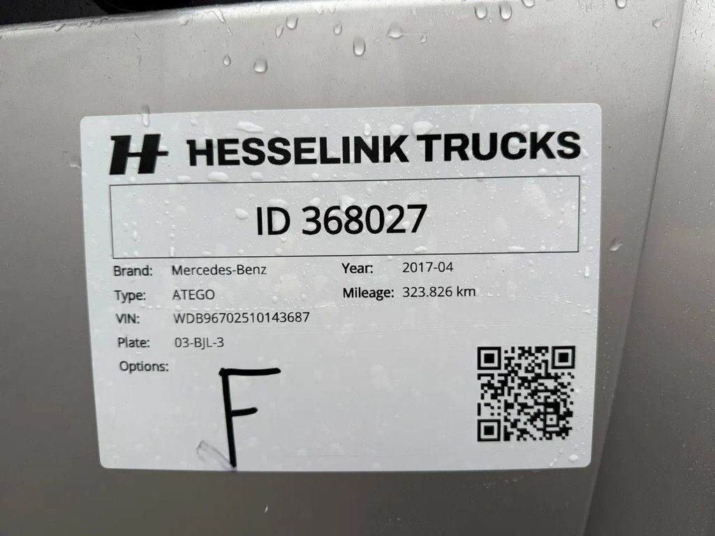 Mercedes-Benz Atego 1218 7.3M Koffer 1500KG LBW 323.826KM! NL Truck APK/TUV 26-04-2026