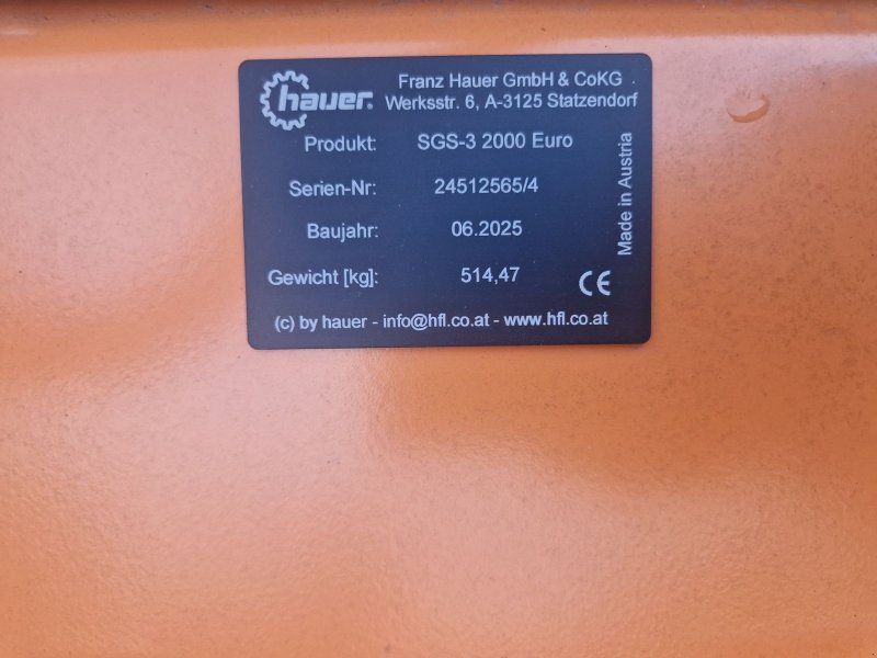 Hauer SGS-3 2000mm EURO Silogreifschaufel
