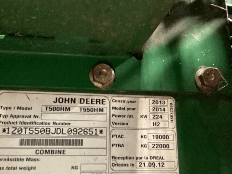 John Deere J- T550 HM 4M 1900 H BATT