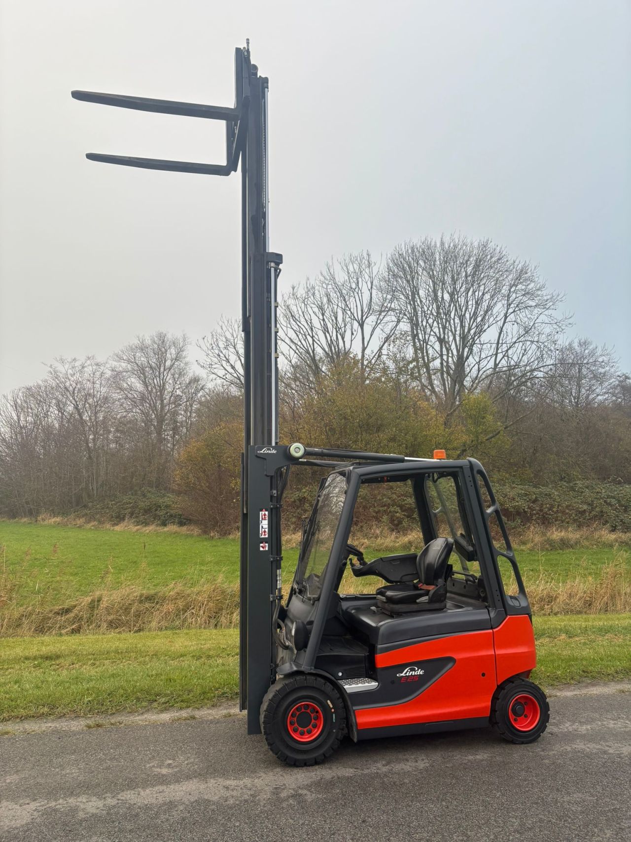 Linde E25-01 elektrische heftruck triplo sideshift