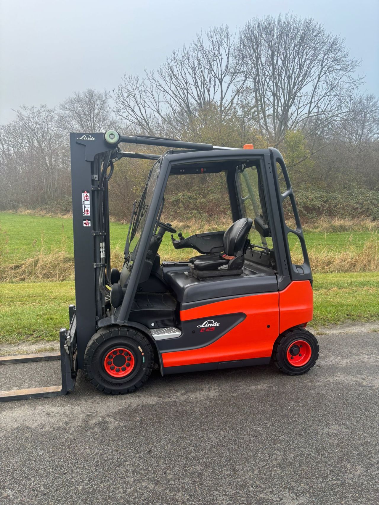 Linde E25-01 elektrische heftruck triplo sideshift