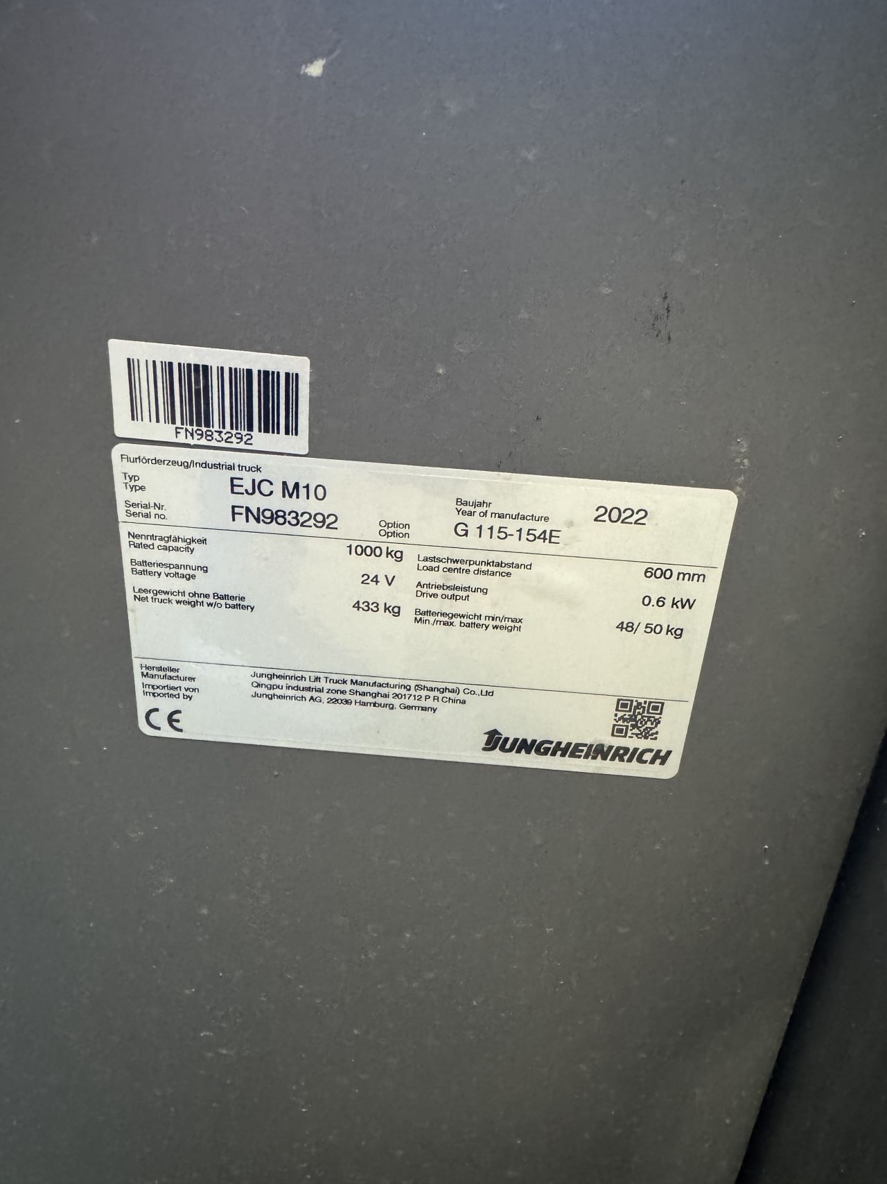 Stapelaar jungheinrich z.g.a.n.